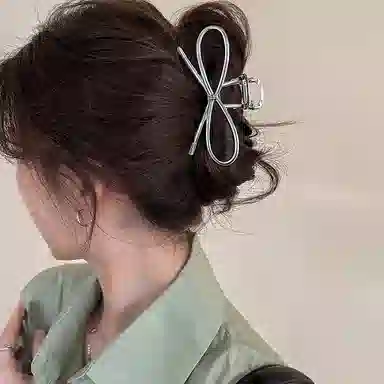 水中玉 简约金属大号抓夹高级感气质后脑勺发抓盘发鲨鱼夹 发夹 女款