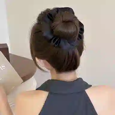 水中玉 法式缎面纯色大肠发圈慵懒风扎头发马尾皮筋高级感发绳头饰 布艺 头绳 女款