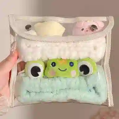 水中玉 可爱小青蛙束发捆卡通搞怪毛绒洗脸专用发卡头箍发饰 布艺 发带 女款