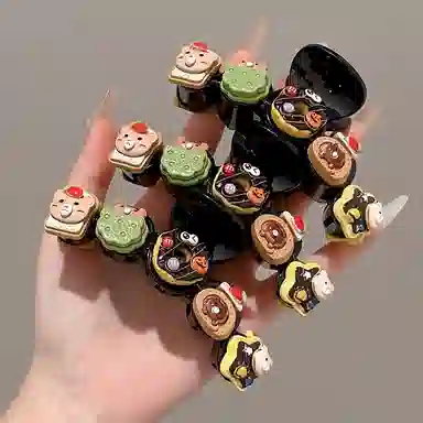 水中玉 小吃货曲奇大号高级感鲨鱼后脑勺盘发 亚克力 发夹 女款