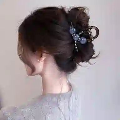 水中玉 优雅气质抓夹中号鲨鱼夹发卡后脑勺盘发高级感发饰 亚克力 发夹 女款