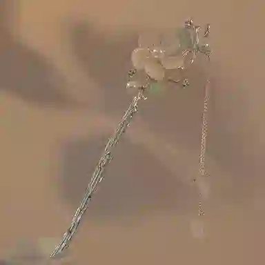 水中玉 铃兰花高级感发钗新中式古风花朵盘汉服马面裙 发簪 女款