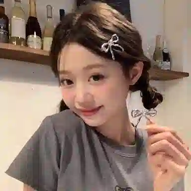 水中玉 蝴蝶结发卡侧边气质鸭嘴夹发饰#好运 合金 发夹 女款