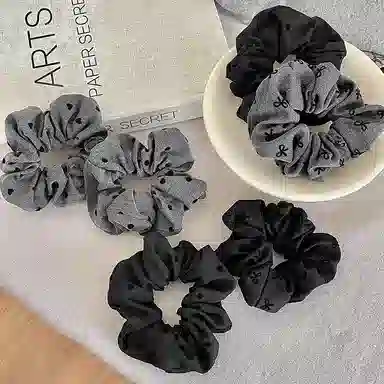 水中玉 蝴蝶结大肠发圈高马尾丸子头扎发神器韩国头圈发绳高级感发饰 布艺 头绳 女