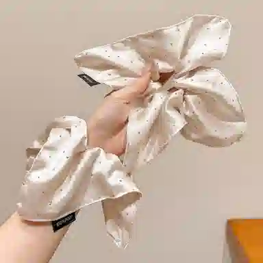 水中玉 米色闪钻满天星方巾大肠发圈气质扎头发低马尾发绳发饰 布艺 头绳 女款