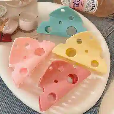 水中玉 可爱趣味芝士奶酪抓夹后脑勺发量少抓夹盘发鲨鱼夹发卡头饰发抓 发夹 女款