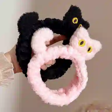 水中玉 卡通可爱小动物洗脸束发韩式小兔子发捆柔软舒适发饰 布艺 发带 女款