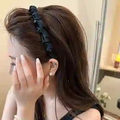 水中玉 高颅顶头箍日常外戴洗脸箍子专用高级感发卡发捆头饰 亚克力 发箍 女款