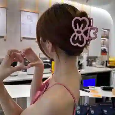 水中玉 甜美可爱镂空蝴蝶结发卡在逃公主抓夹高级感夹子鲨鱼夹 发夹 女款