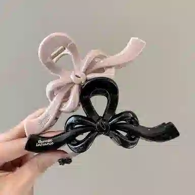 水中玉 大号蝴蝶结抓夹高级感后脑勺盘发鲨鱼夹发卡头饰 亚克力 发夹 女款