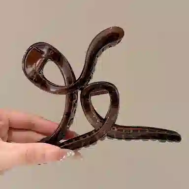 水中玉 简约韩系大号鲨鱼夹高级感气质发卡后脑勺发量多抓夹 亚克力 发夹 女款