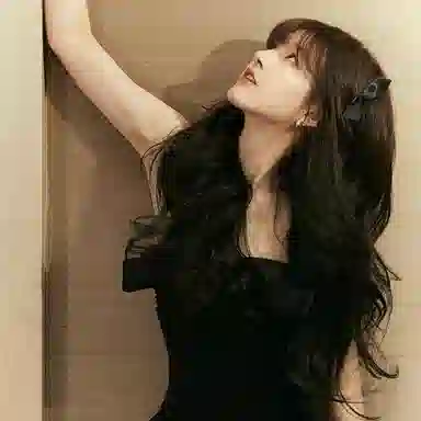 水中玉 黑色蝴蝶结侧边碎发发卡一字夹高级感弹簧夹子气质卡子 发夹 女款