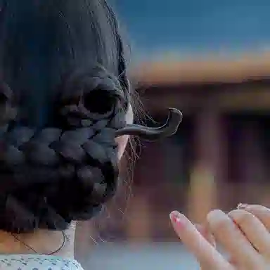 水中玉 天枝  新中式木质簪子 古风盘发步摇配饰 发簪 女款