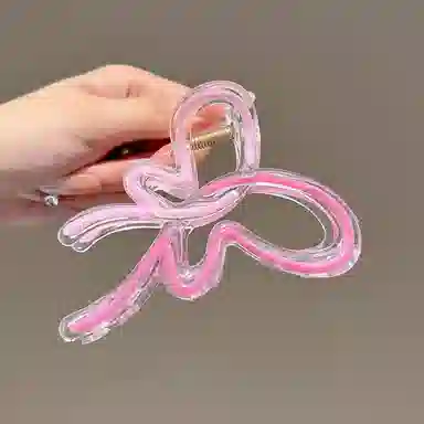 水中玉 渐变色蝴蝶抓夹女大号鲨鱼夹高级感后脑勺发量多发卡简约夹子头饰 发夹 女款