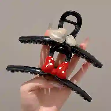 水中玉 韩版大号抓夹高级感后脑勺盘发鲨鱼夹子发量多发卡发饰 亚克力 发夹 女款