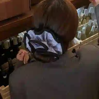 水中玉 韩系蓝色大肠发圈大号丸子头扎马尾发绳高弹力耐用发饰 皮筋 头绳 女款