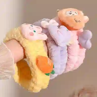 水中玉 卡通可爱小动物洗脸束发韩式小兔子发捆柔软舒适发饰 布艺 发带 女款