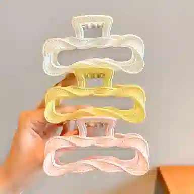 水中玉 多巴胺方形抓夹中号发卡后脑勺高级感发饰鲨鱼夹子头饰 亚克力 发夹 女款