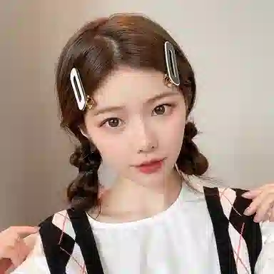 水中玉 刘海侧边夹网红一字夹鸭嘴夹 发夹 女款