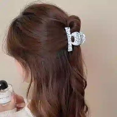 水中玉 高级感醋酸发卡后脑勺半扎发小抓夹高马尾固定鲨鱼夹子 亚克力 发夹 女款