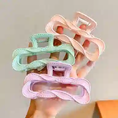 水中玉 多巴胺方形抓夹中号发卡后脑勺高级感发饰鲨鱼夹子头饰 亚克力 发夹 女款