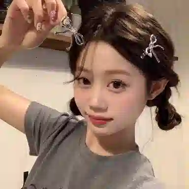 水中玉 蝴蝶结发卡侧边气质鸭嘴夹发饰#好运 合金 发夹 女款