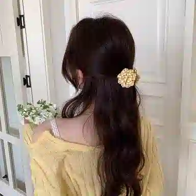 水中玉 花朵半扎发小抓夹高级感发卡后脑勺发饰发量少夹子头饰 亚克力 发夹 女款