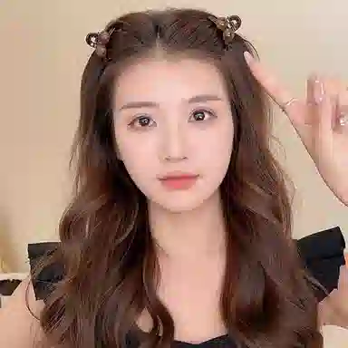 水中玉 前额刘海碎发鲨鱼夹 亚克力 发夹 女款