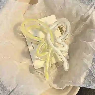 水中玉 果冻渐变蝴蝶抓夹女高级感盘发鲨鱼夹大号发量多发卡头饰 发夹 女款