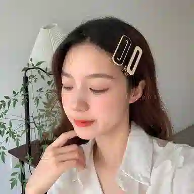 水中玉 刘海侧边夹网红一字夹鸭嘴夹 发夹 女款