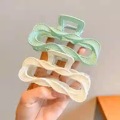 水中玉 多巴胺方形抓夹中号发卡后脑勺高级感发饰鲨鱼夹子头饰 亚克力 发夹 女款