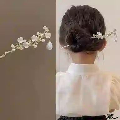 水中玉 古风汉服簪子盘头发发饰古装头饰中国风步摇流苏发钗 发簪 女款