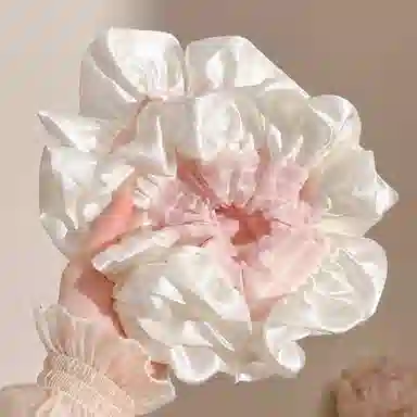 水中玉 超大号花边大肠头花丸子头发绳发饰温柔甜美扎头发头饰 布艺 发圈 女款