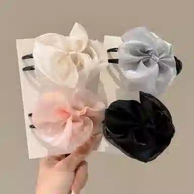 水中玉 高级感花朵抓夹头饰鲨鱼夹盘发发卡发饰氛围感夹子 亚克力 发夹 女款