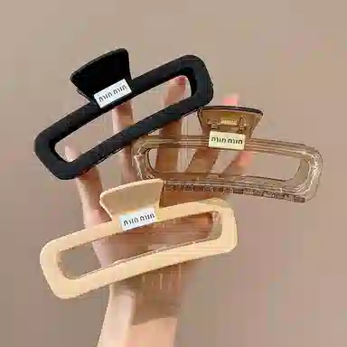 水中玉 高级感后脑勺气质抓夹发量多鲨鱼夹超大号夹子 亚克力 发夹 女款