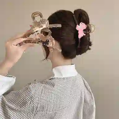 水中玉 可爱卡通抓夹高级感发卡后脑勺盘发大号鲨鱼夹头饰夹子 亚克力 发夹 女款