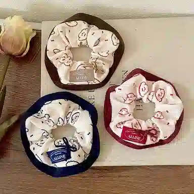 水中玉 秋冬针织大肠发圈可爱扎头皮筋高弹力耐用发绳头饰 布艺 头绳 女款