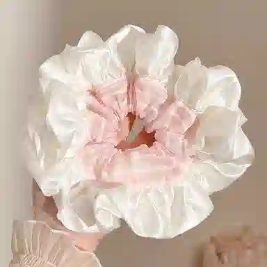 水中玉 超大号花边大肠头花丸子头发绳发饰温柔甜美扎头发头饰 布艺 发圈 女款