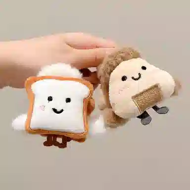 水中玉 可爱毛绒面包饭团抓夹后脑勺盘发鲨鱼夹子发卡头饰 亚克力 发夹 女款