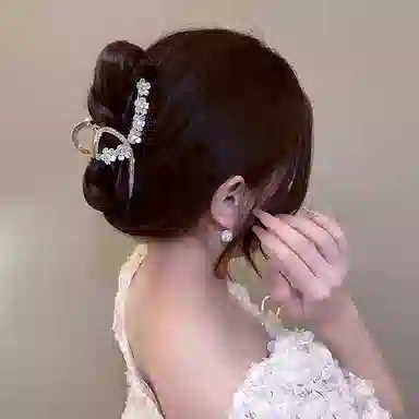 水中玉 花朵抓夹鲨鱼夹金属大号后脑勺夹子 发夹 女款