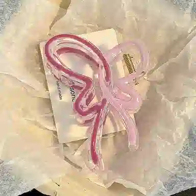 水中玉 渐变色蝴蝶抓夹女大号鲨鱼夹高级感后脑勺发量多发卡简约夹子头饰 发夹 女款