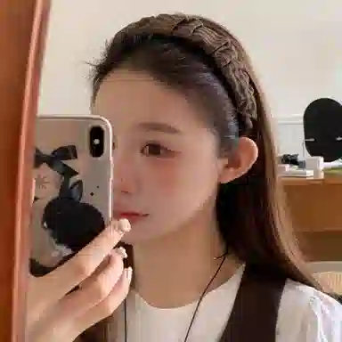 水中玉 复古条纹褶皱宽边高颅顶压发发捆韩系日常外戴头箍头饰 布艺 发箍 女款