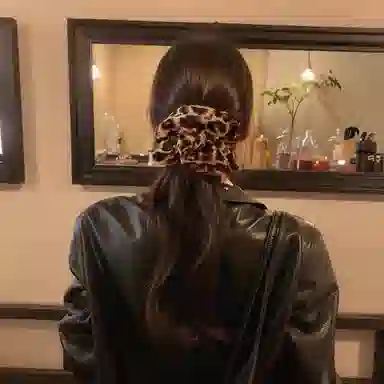 水中玉 豹纹大肠发圈超大皮筋扎头高级感头饰扎马尾高弹力耐用发绳 布艺 头绳 女款