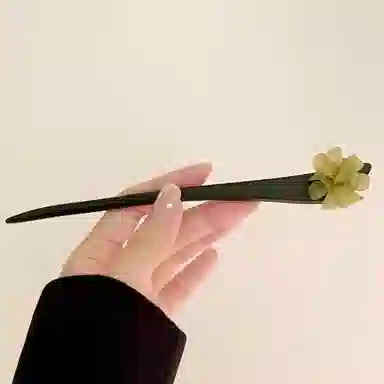 水中玉 绿色原木花新中式木质 古风汉服旗袍配饰高级感发钗 发簪 女款