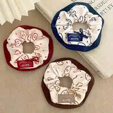 水中玉 秋冬针织大肠发圈可爱扎头皮筋高弹力耐用发绳头饰 布艺 头绳 女款