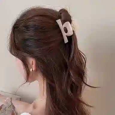 水中玉 高级感醋酸发卡后脑勺半扎发小抓夹高马尾固定鲨鱼夹子 亚克力 发夹 女款