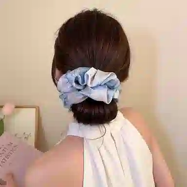 水中玉 静谧油画大肠发圈高级感扎头发小众气质发绳头饰 皮筋 头绳 女款