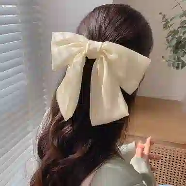 水中玉 大蝴蝶结弹簧夹发卡后脑勺顶夹夹子 发夹 女款