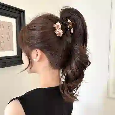 水中玉 可爱猫咪抓夹小号鲨鱼夹后脑勺发卡发量少夹子头饰 亚克力 发夹 女款