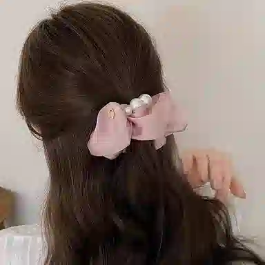 水中玉 法式复古珍珠发圈高弹力扎发发绳气质丸子头耐用头饰 皮筋 头绳 女款